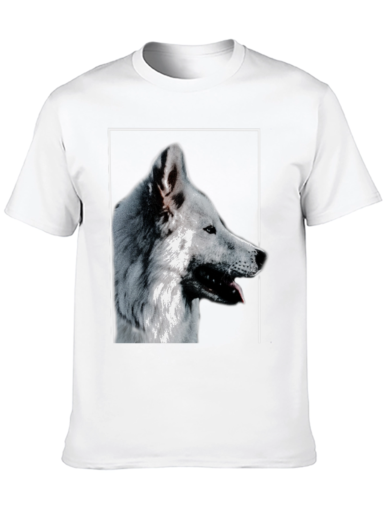Black Wolf Graphic Print T-Shirt