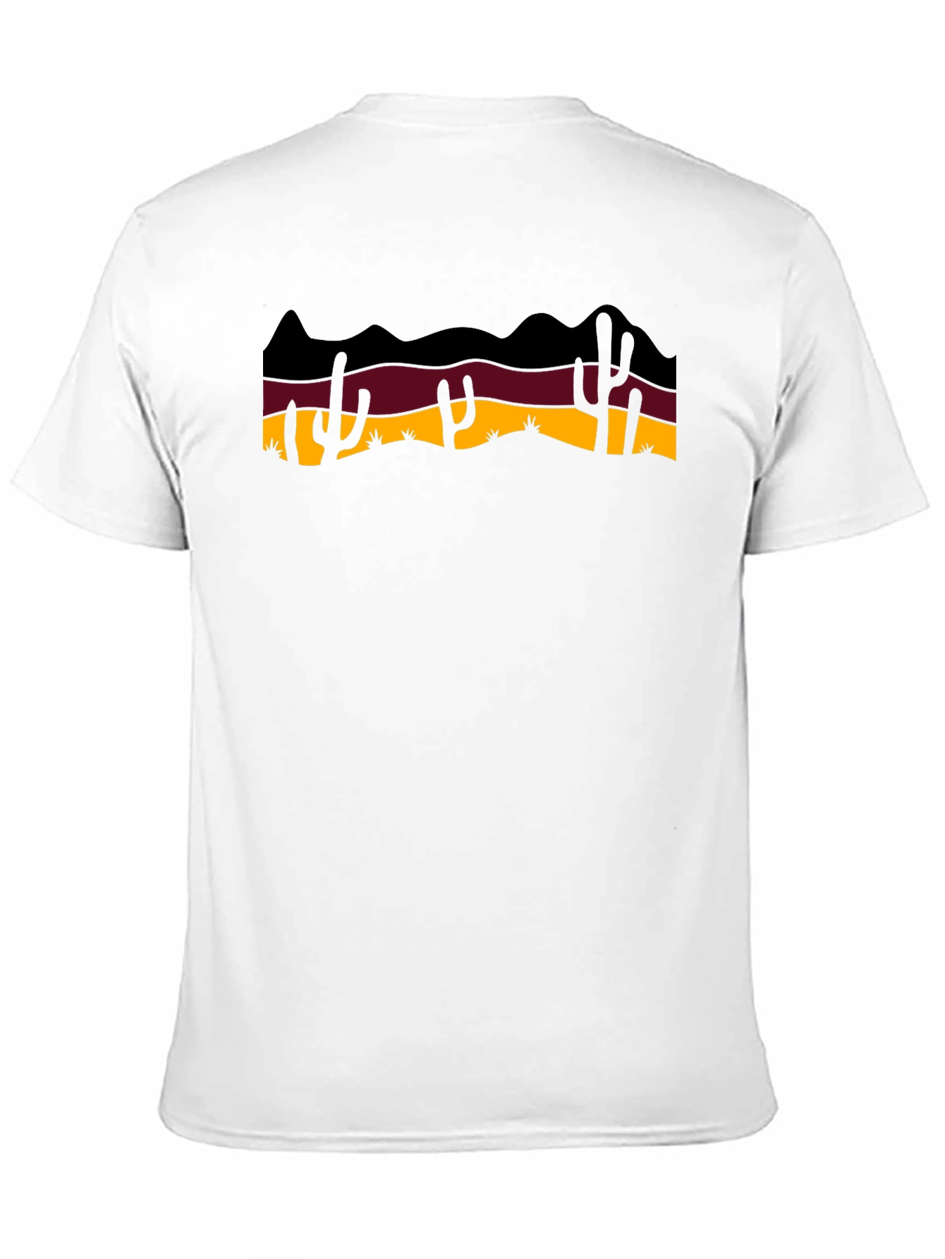 Desert Cactus Graphic Tee - Black Cotton T-Shirt