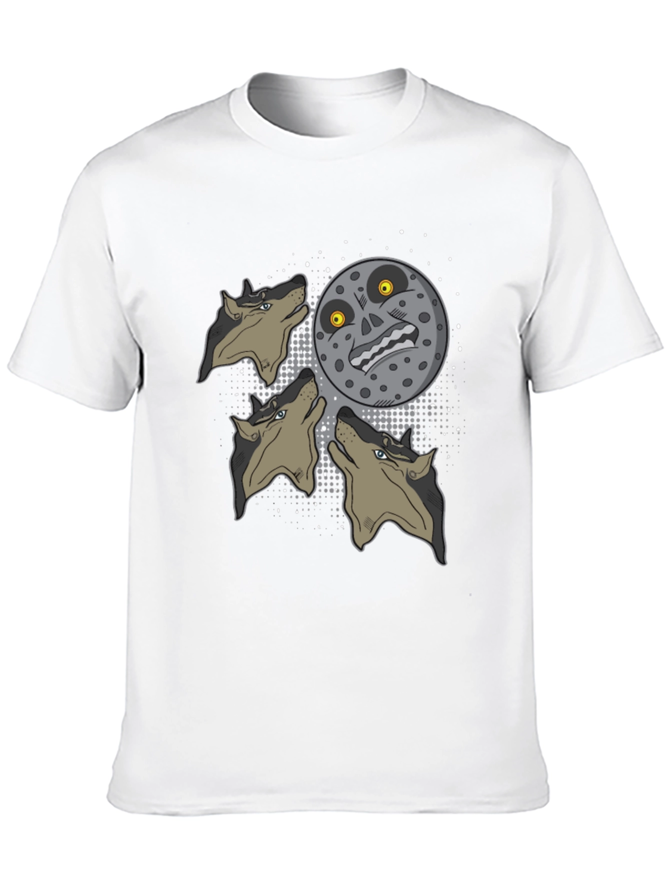 Majoras Mask Moon Howling Wolves Graphic T-Shirt