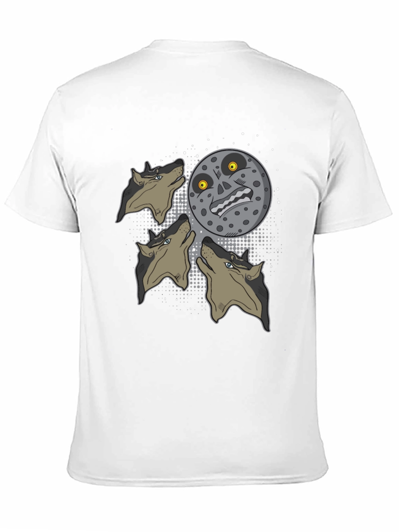 Majoras Mask Moon Howling Wolves Graphic T-Shirt