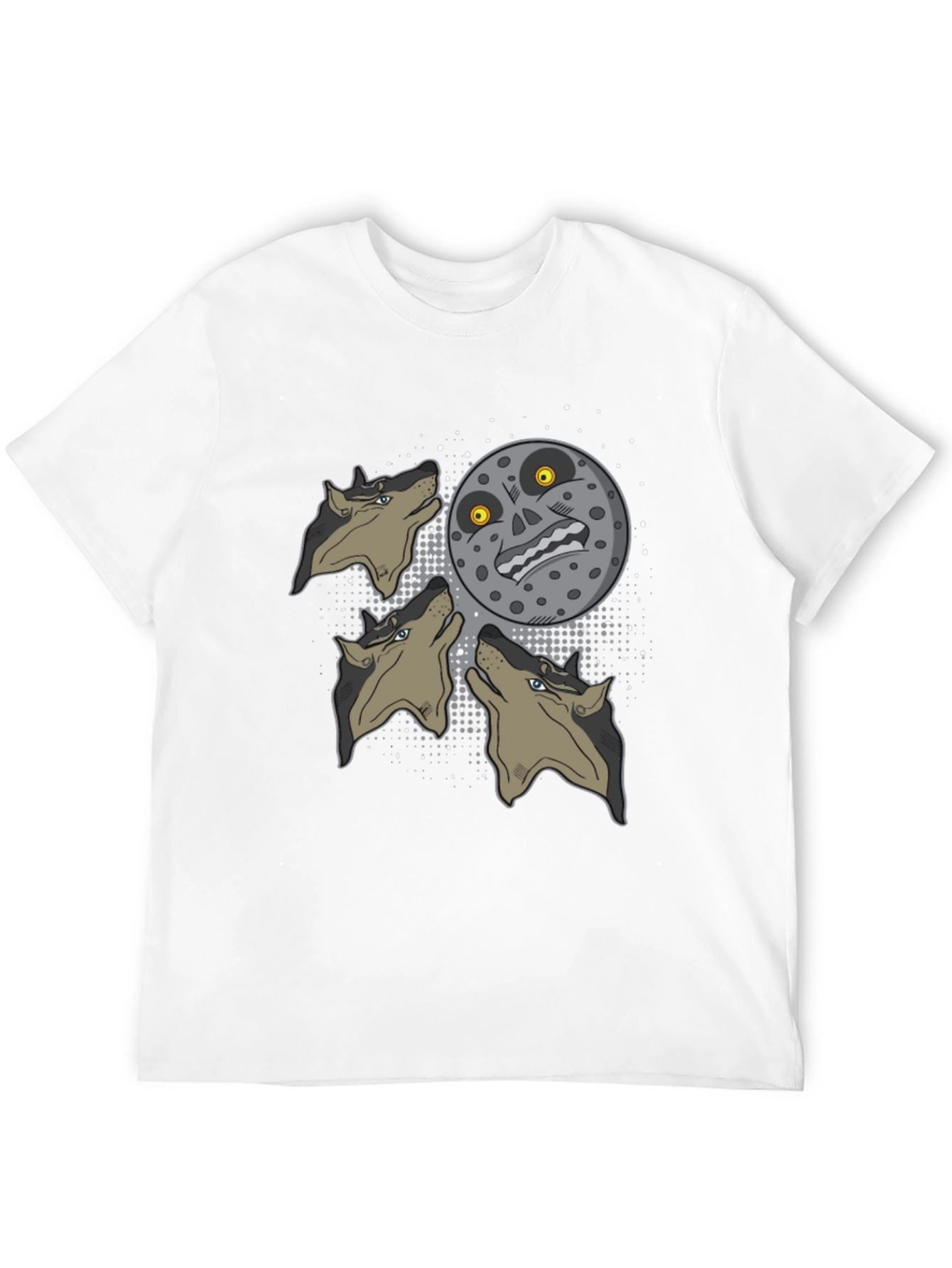Majoras Mask Moon Howling Wolves Graphic T-Shirt