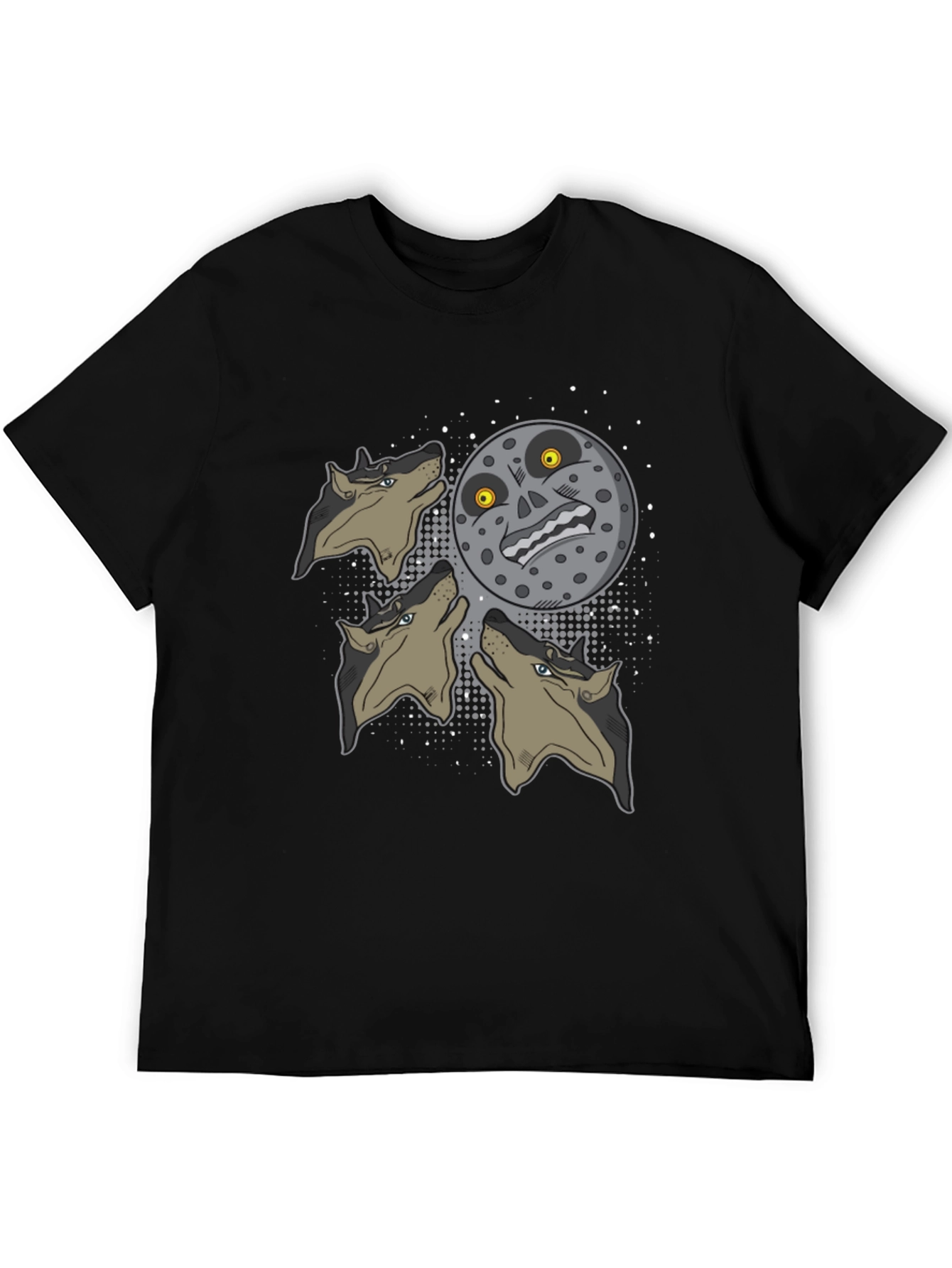 Majoras Mask Moon Howling Wolves Graphic T-Shirt