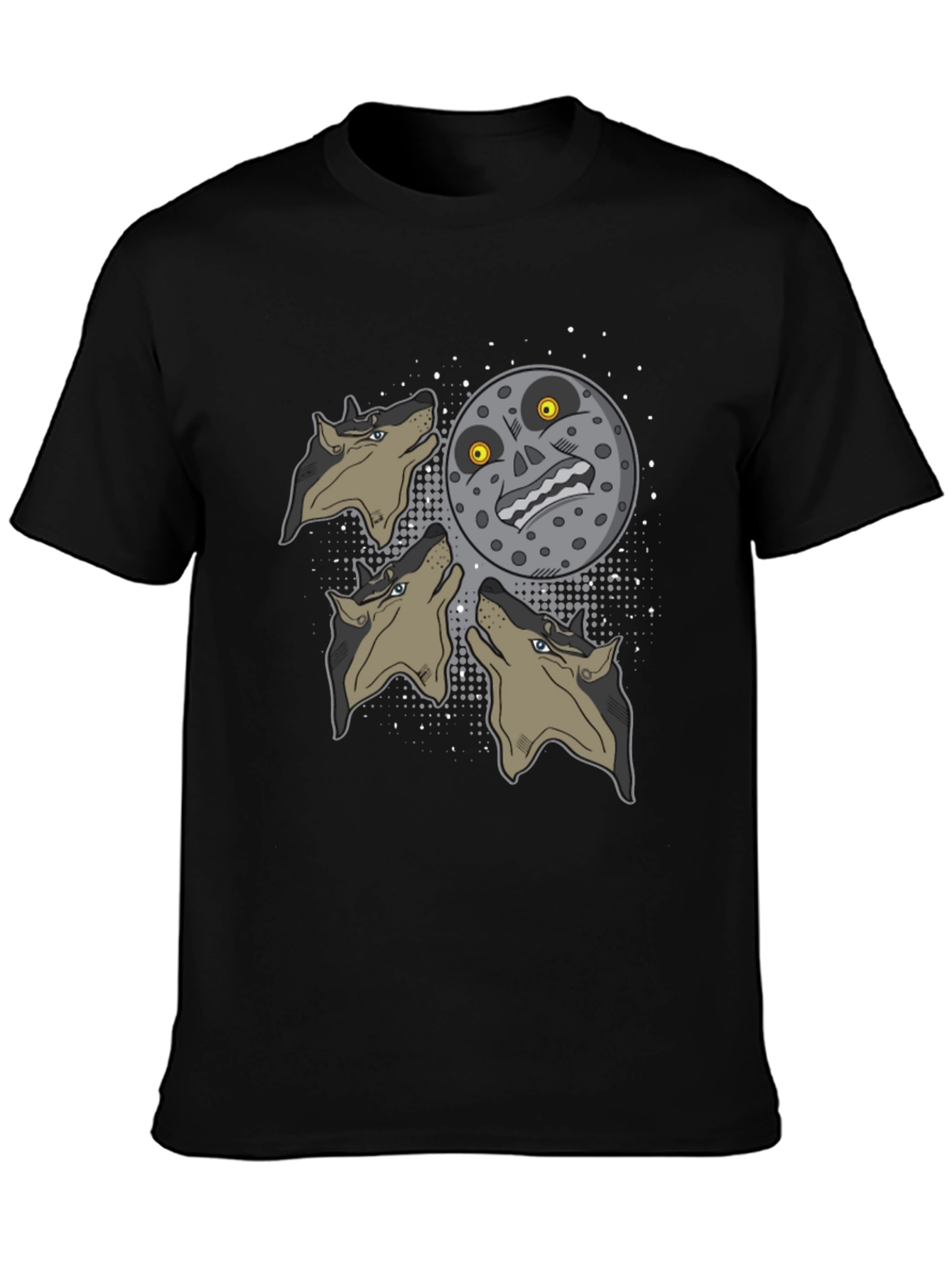 Majoras Mask Moon Howling Wolves Graphic T-Shirt