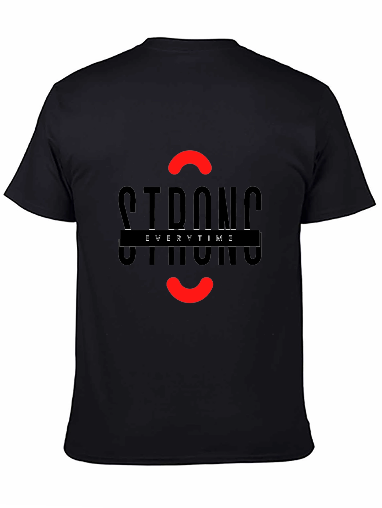 Strong Everytime Graphic Black T-Shirt