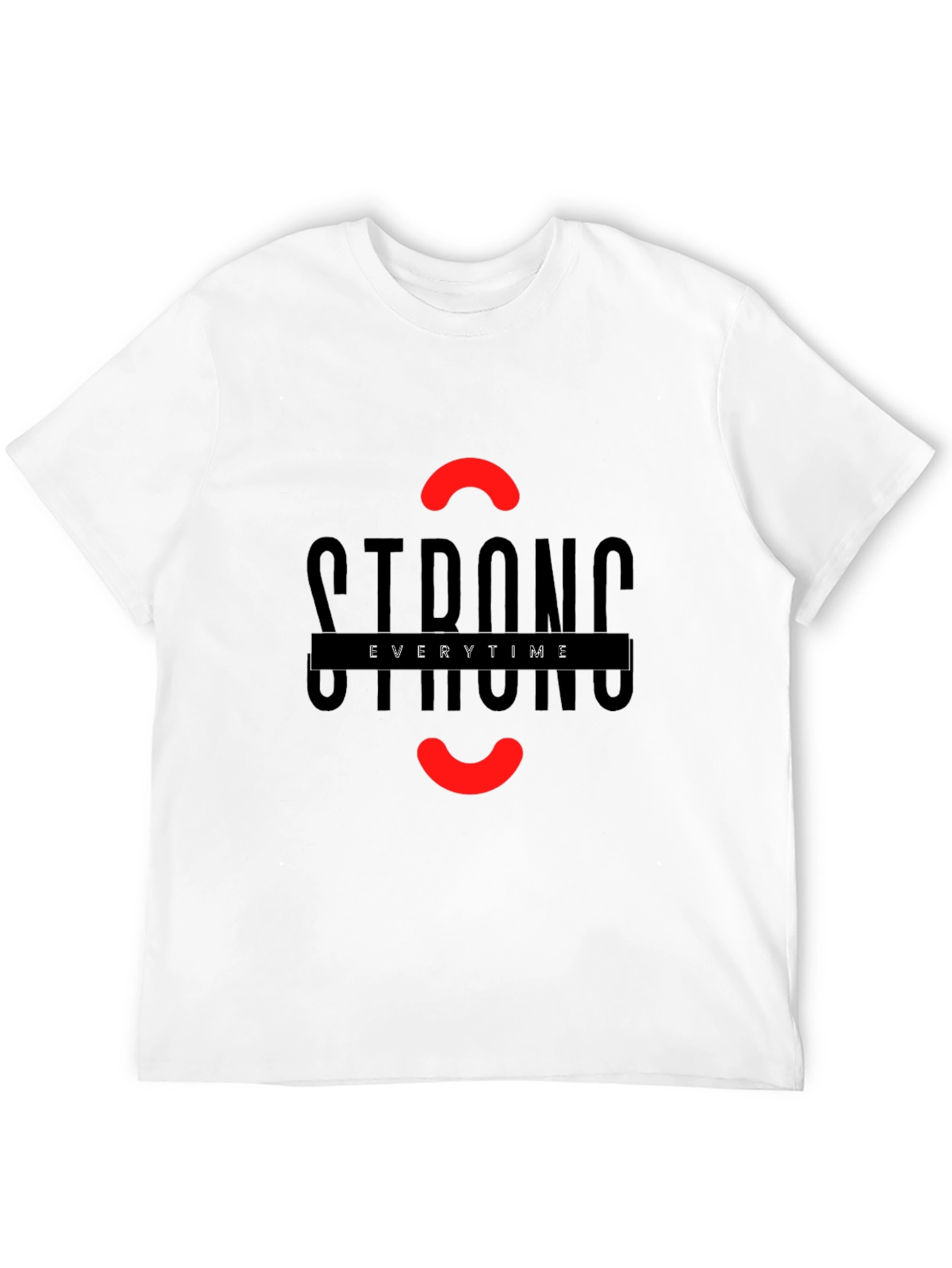 Strong Everytime Graphic Black T-Shirt