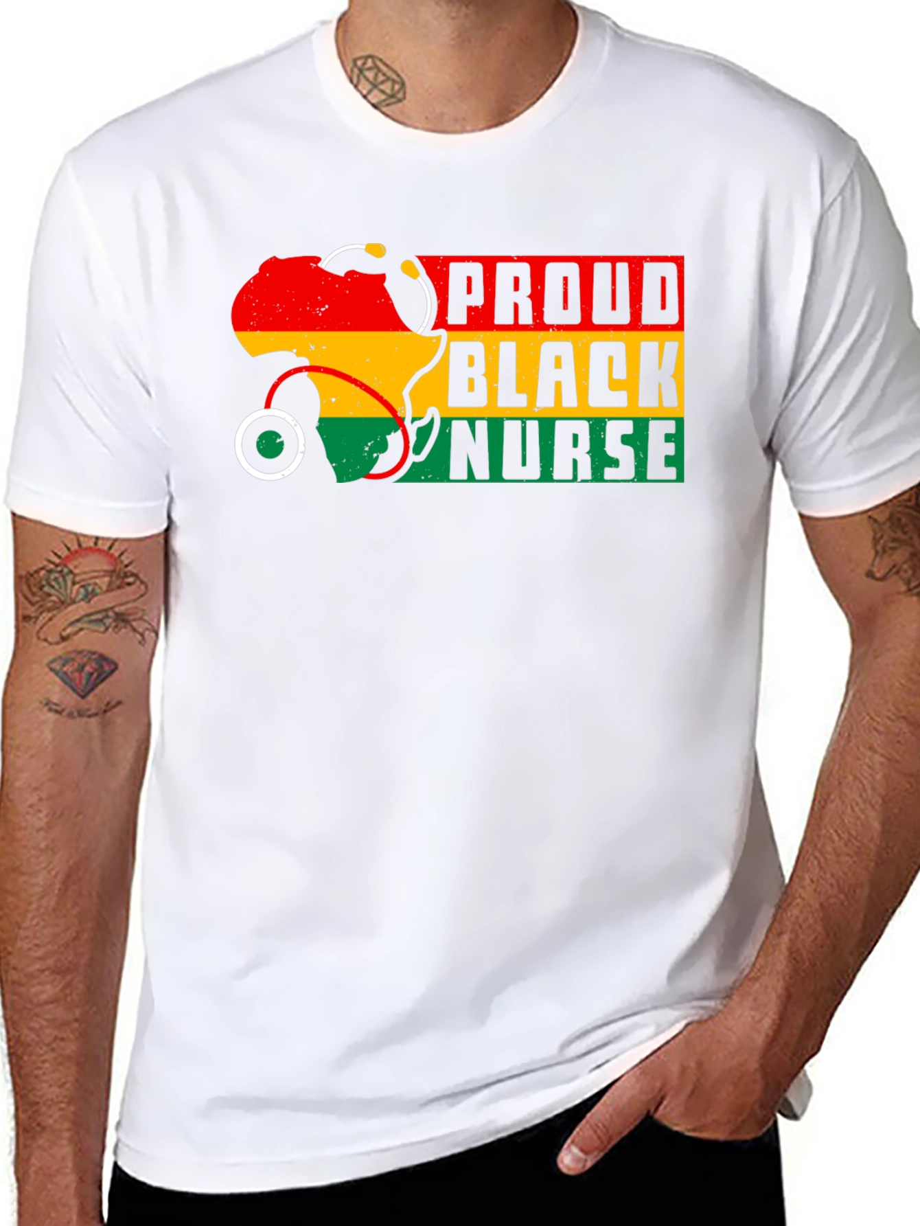 Proud Black Nurse T-Shirt - Unisex Cotton Tee