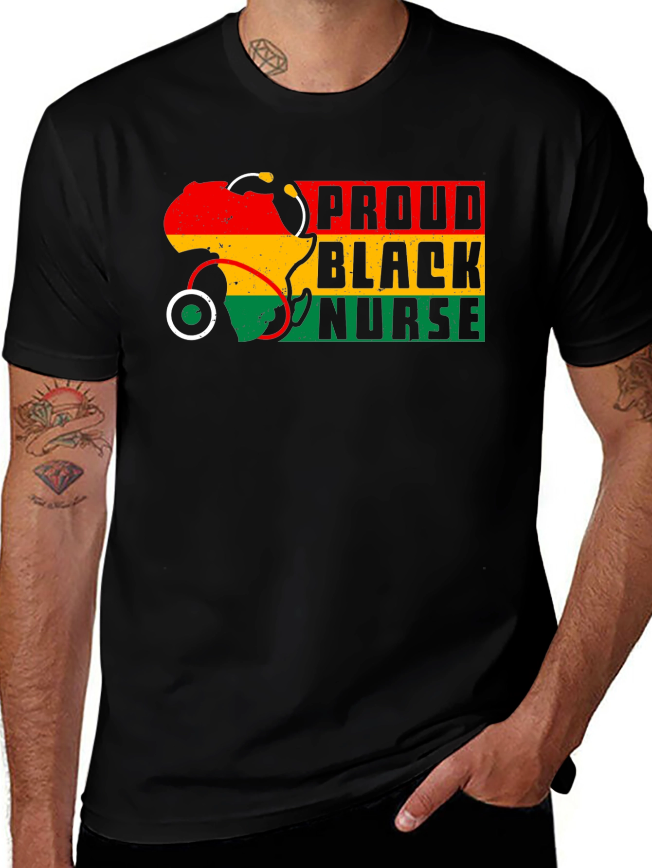 Proud Black Nurse T-Shirt - Unisex Cotton Tee