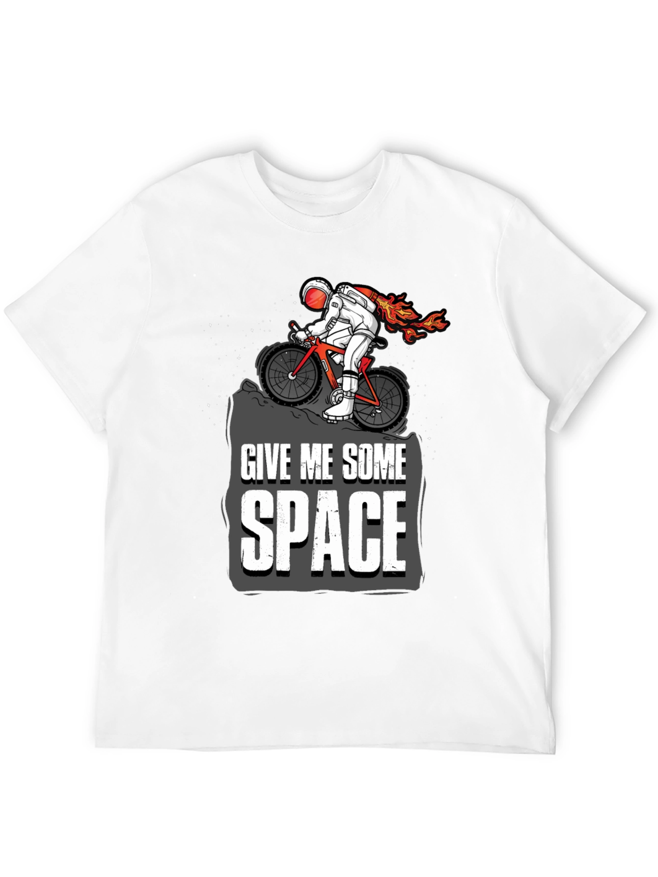 Give Me Some Space Astronaut Biking Graphic Tee