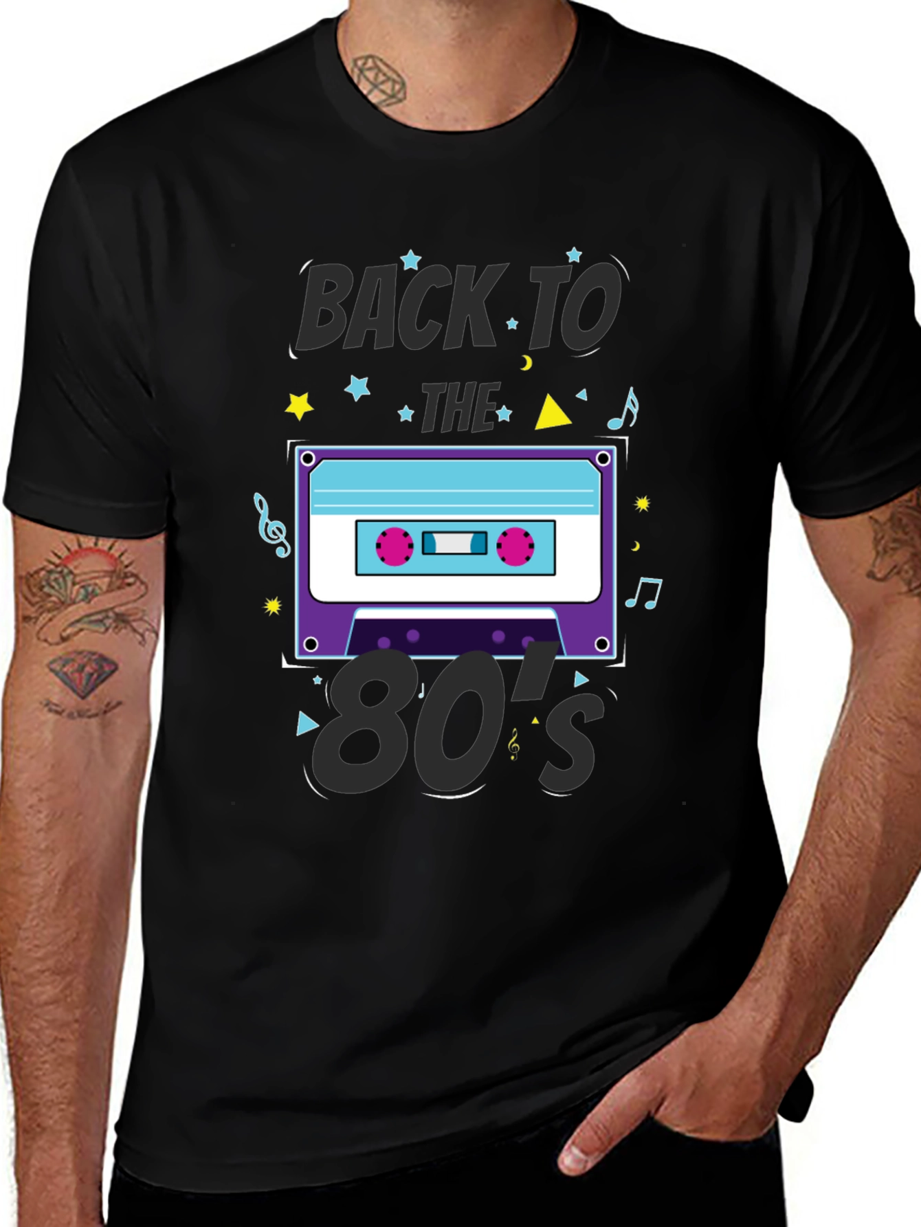 Retro 80s Cassette Tape Graphic T-Shirt