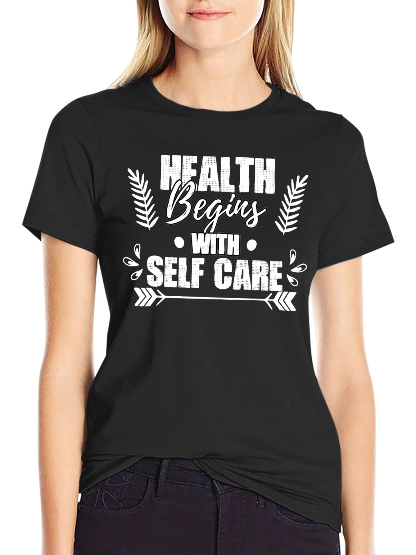 Health Begins With Self Care Graphic Tee