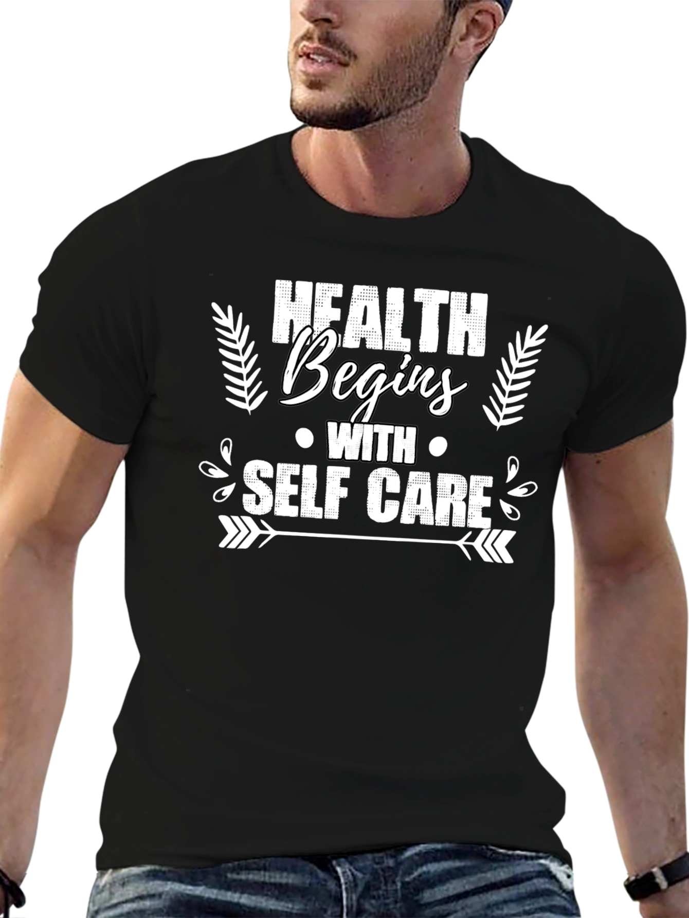 Health Begins With Self Care Graphic Tee