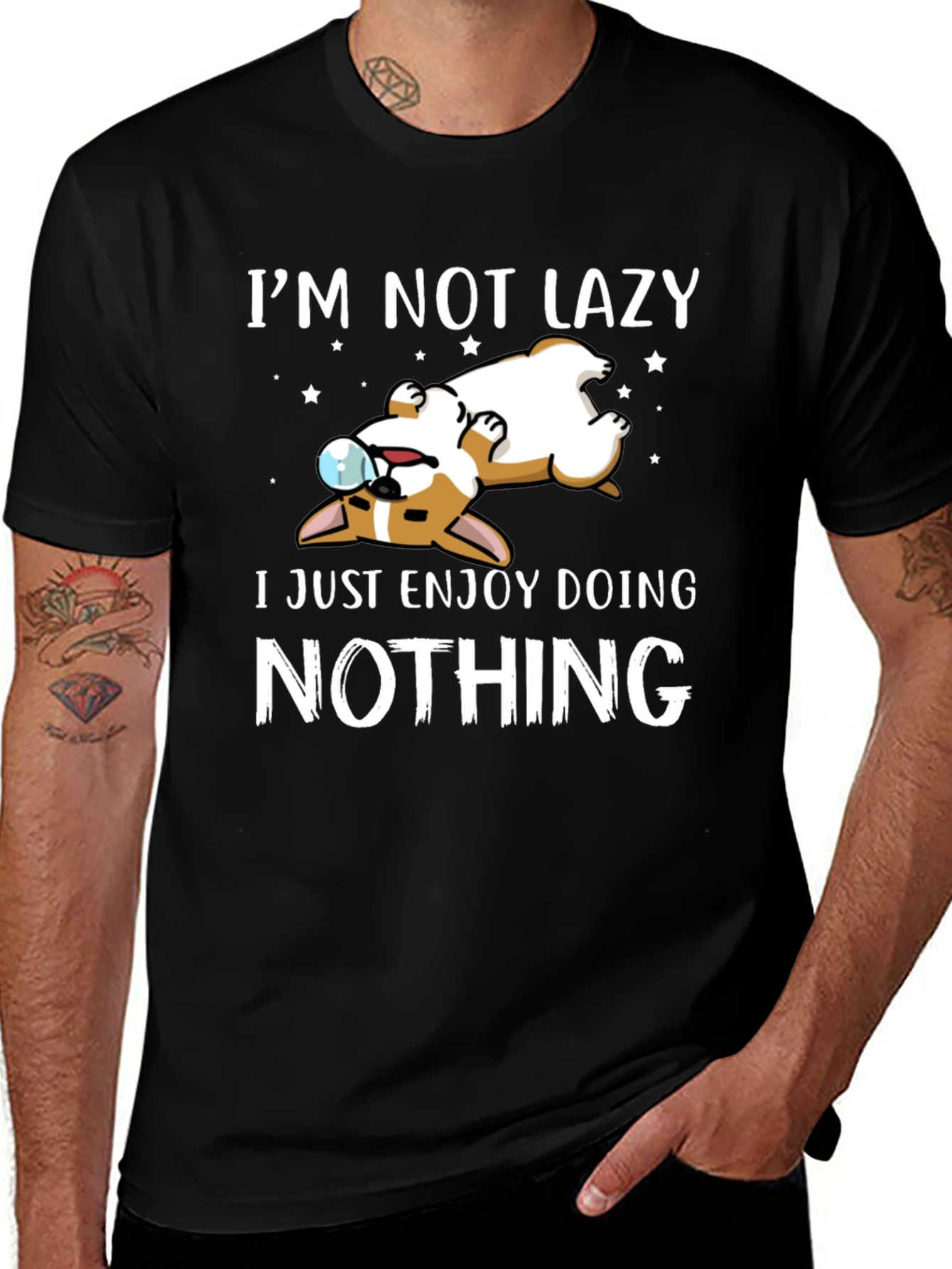 Im Not Lazy Dog Graphic T-Shirt