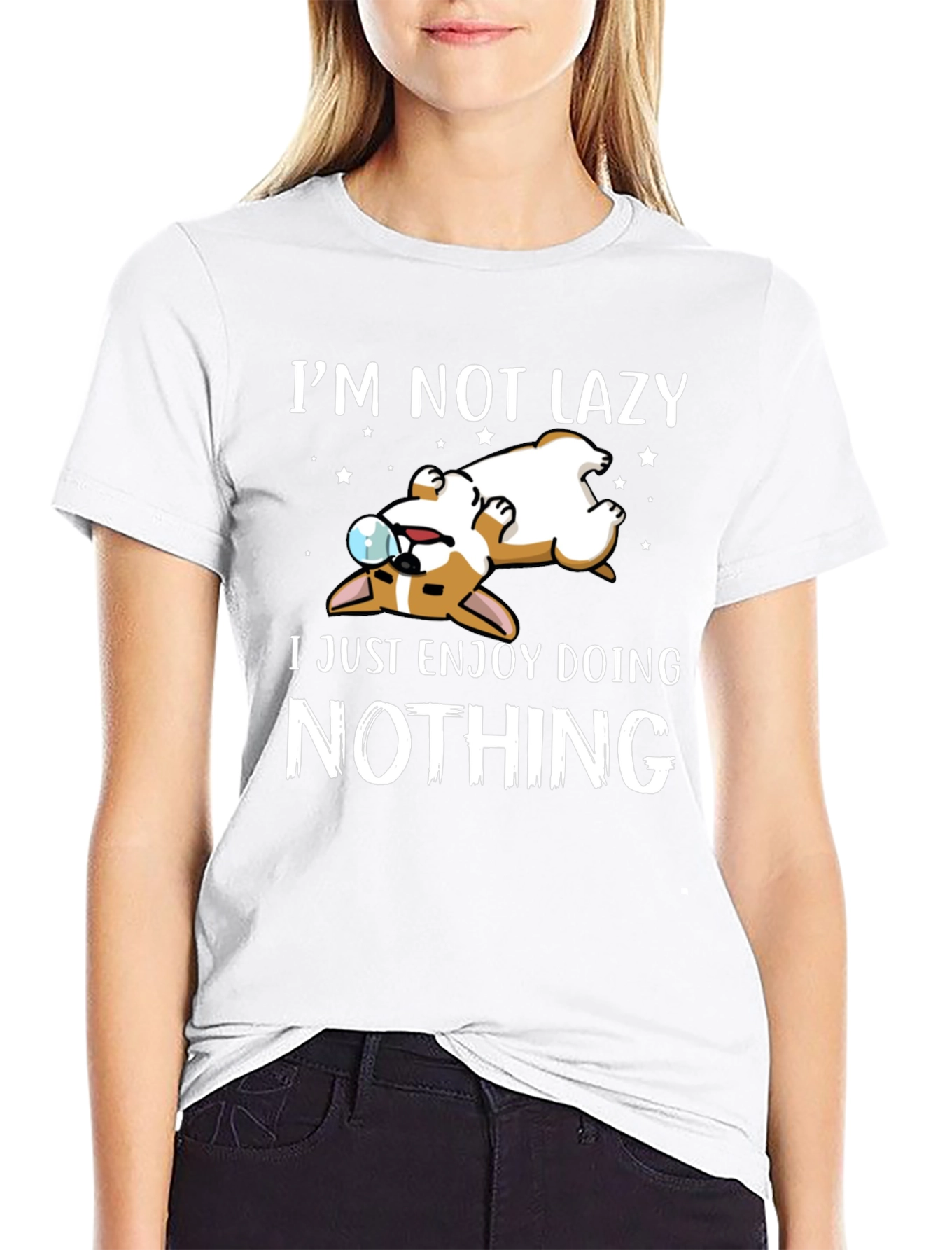 Im Not Lazy Dog Graphic T-Shirt