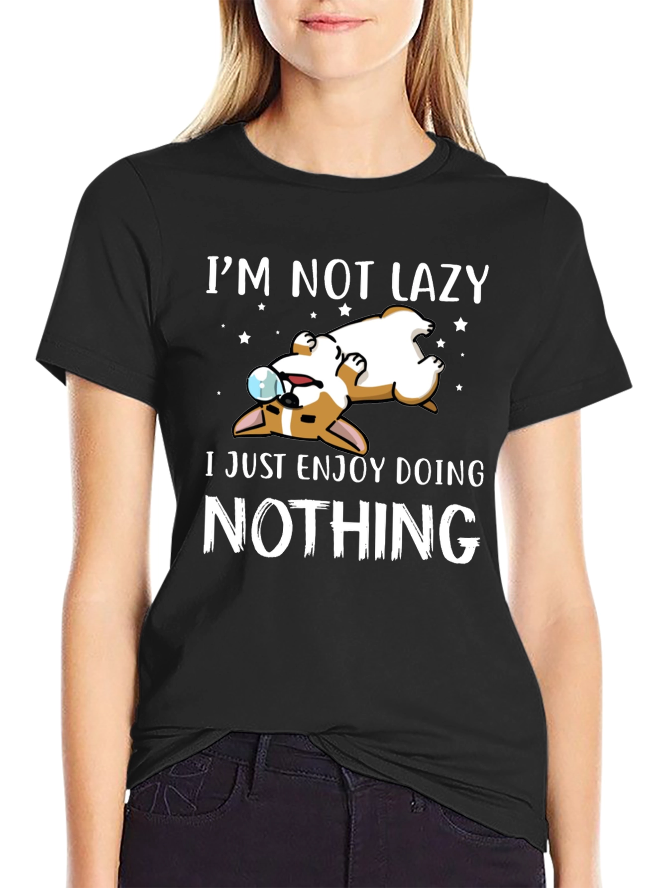 Im Not Lazy Dog Graphic T-Shirt
