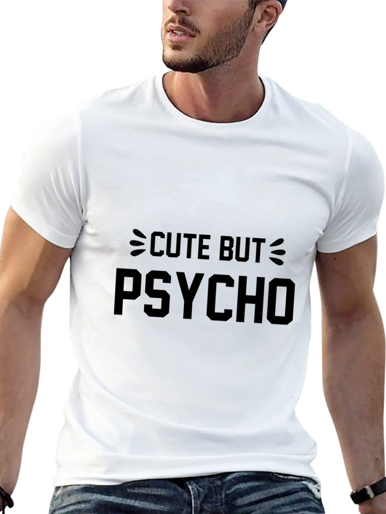 Cute But Psycho Graphic Tee - Black