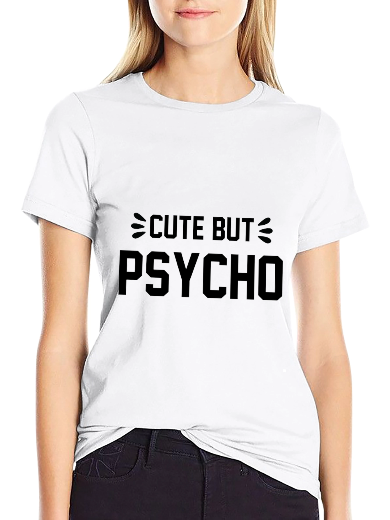 Cute But Psycho Graphic Tee - Black