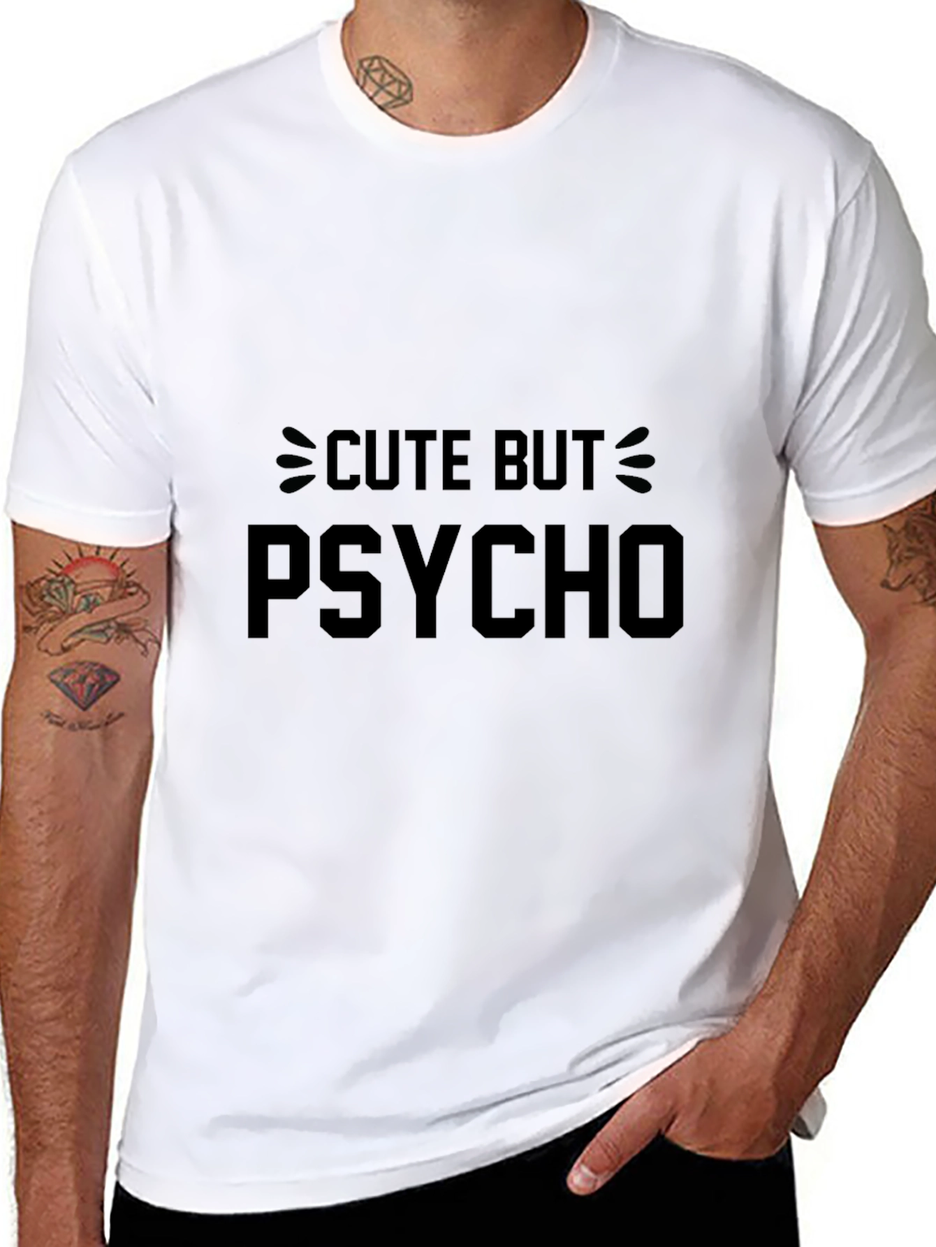Cute But Psycho Graphic Tee - Black