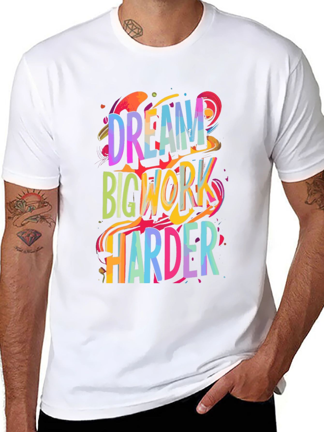 Dream Big Work Harder Graphic Tee