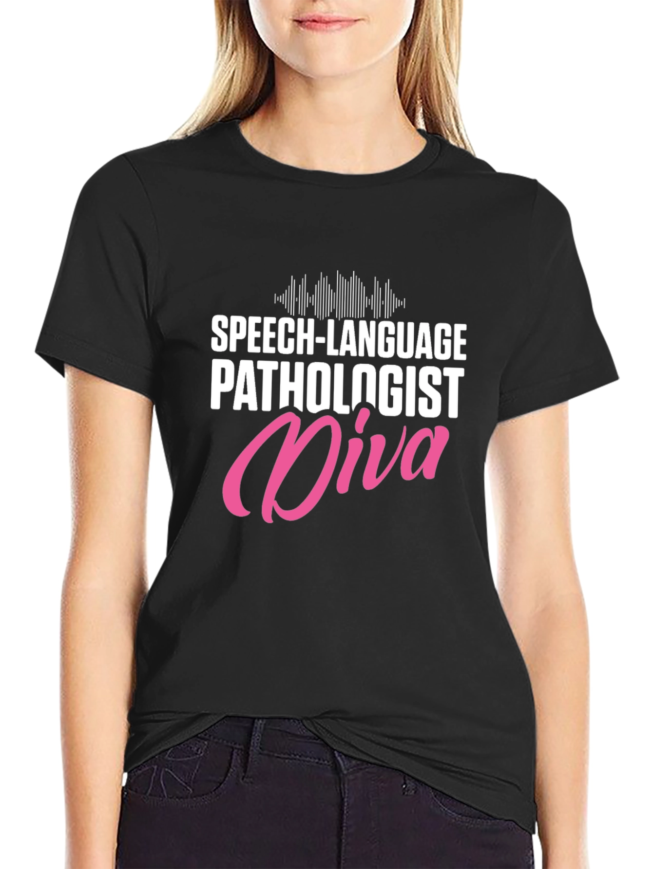 Speech Language Pathologist Diva Black T-Shirt