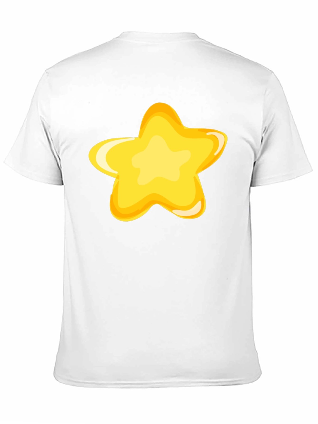 Black T-Shirt with Fun Yellow Star Graphic