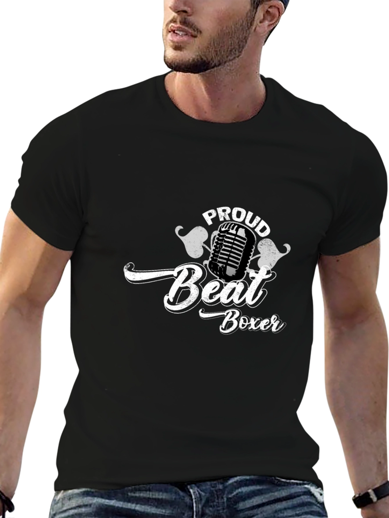 Proud Beat Boxer Black T-Shirt - Music Lover Tee