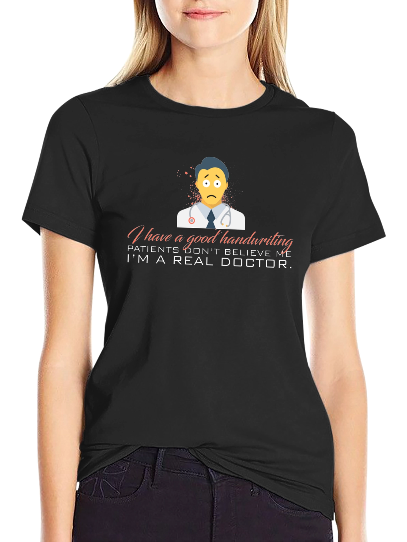Funny Doctor T-Shirt - Good Handwriting