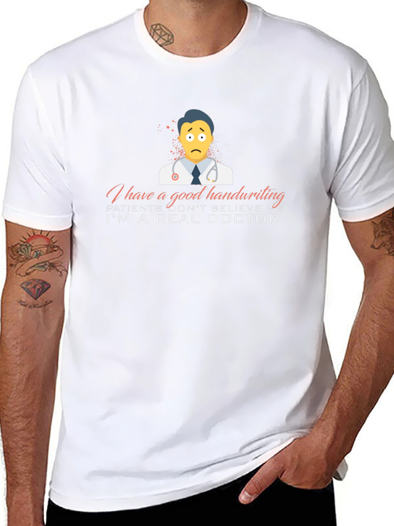 Funny Doctor T-Shirt - Good Handwriting