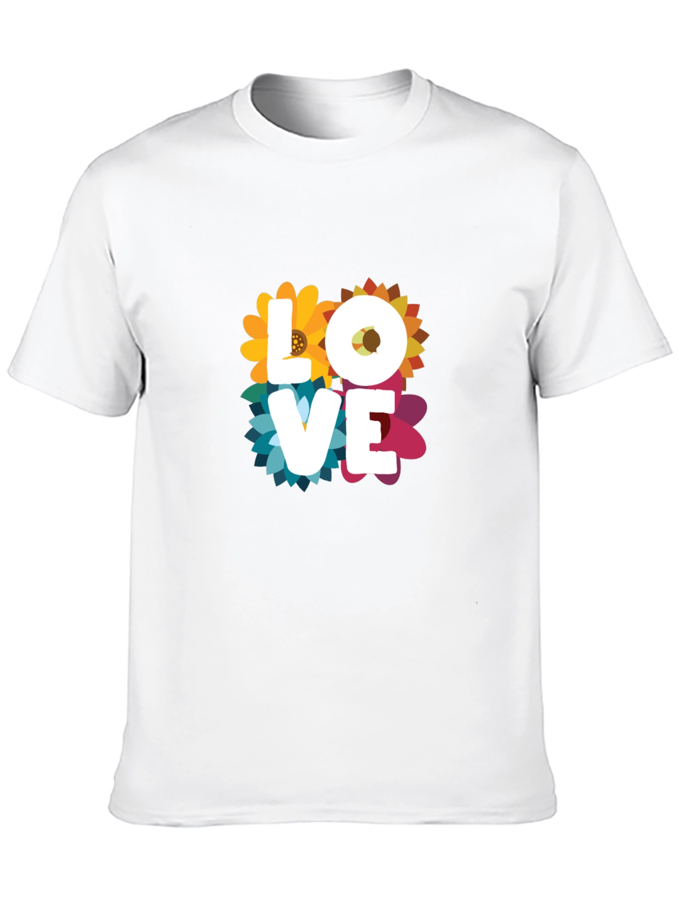 Floral Love Graphic T-Shirt - Black