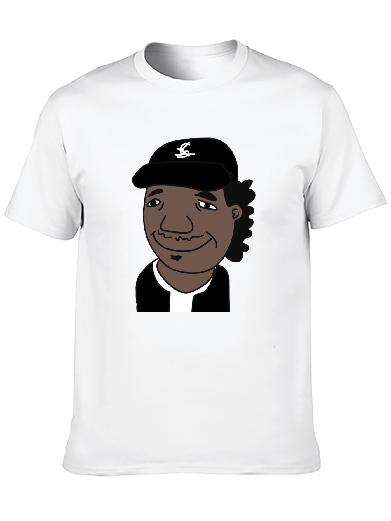 Retro Cartoon Character Graphic Black T-Shirt