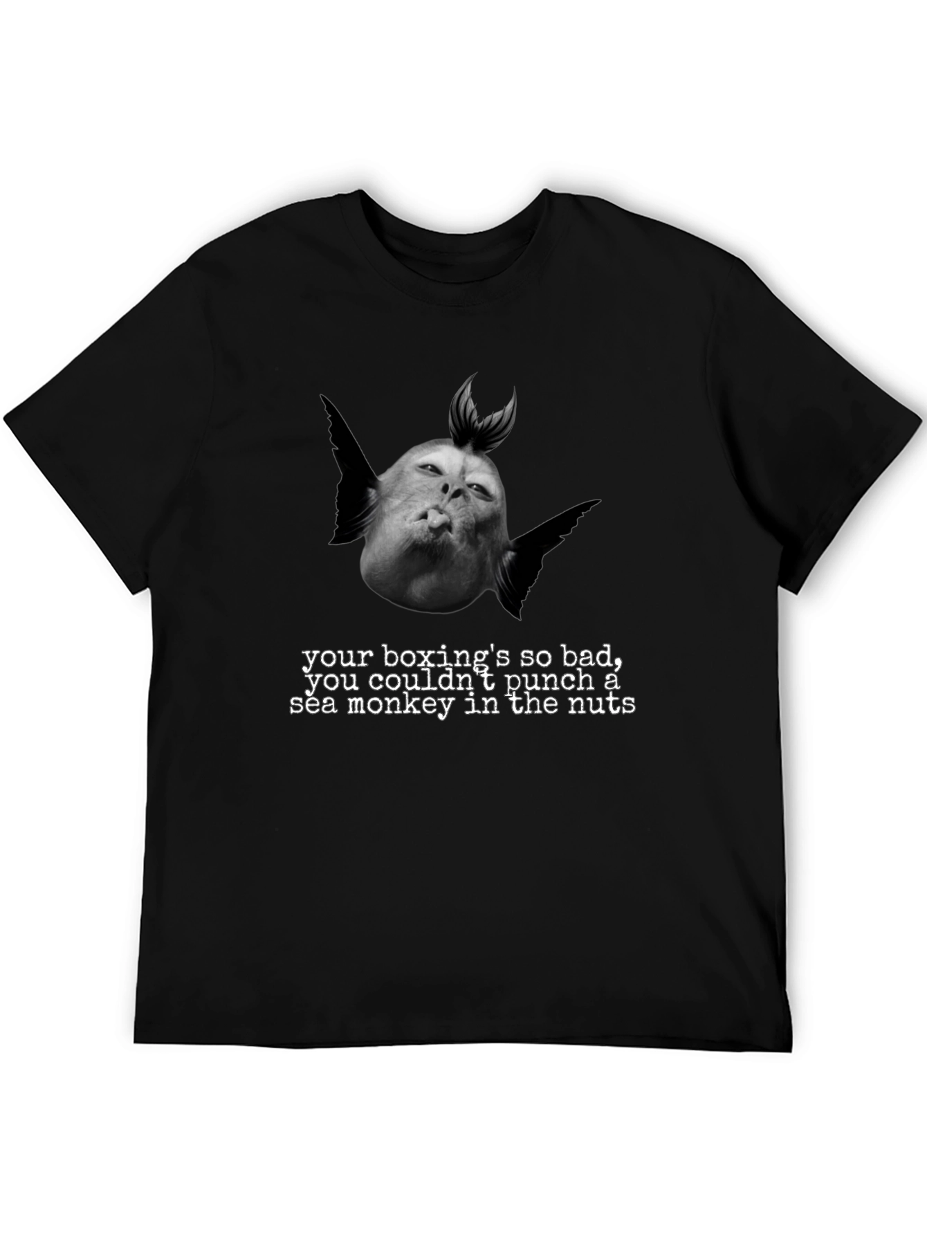 Humorous Boxing Sea Monkey Graphic T-Shirt