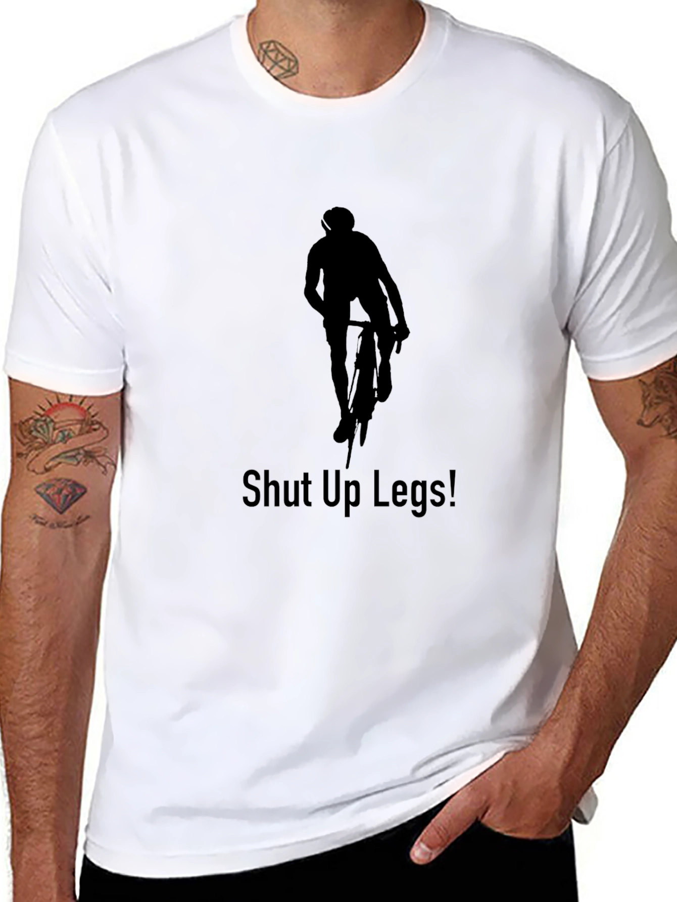 Cyclist Silhouette T-Shirt - Shut Up Legs!
