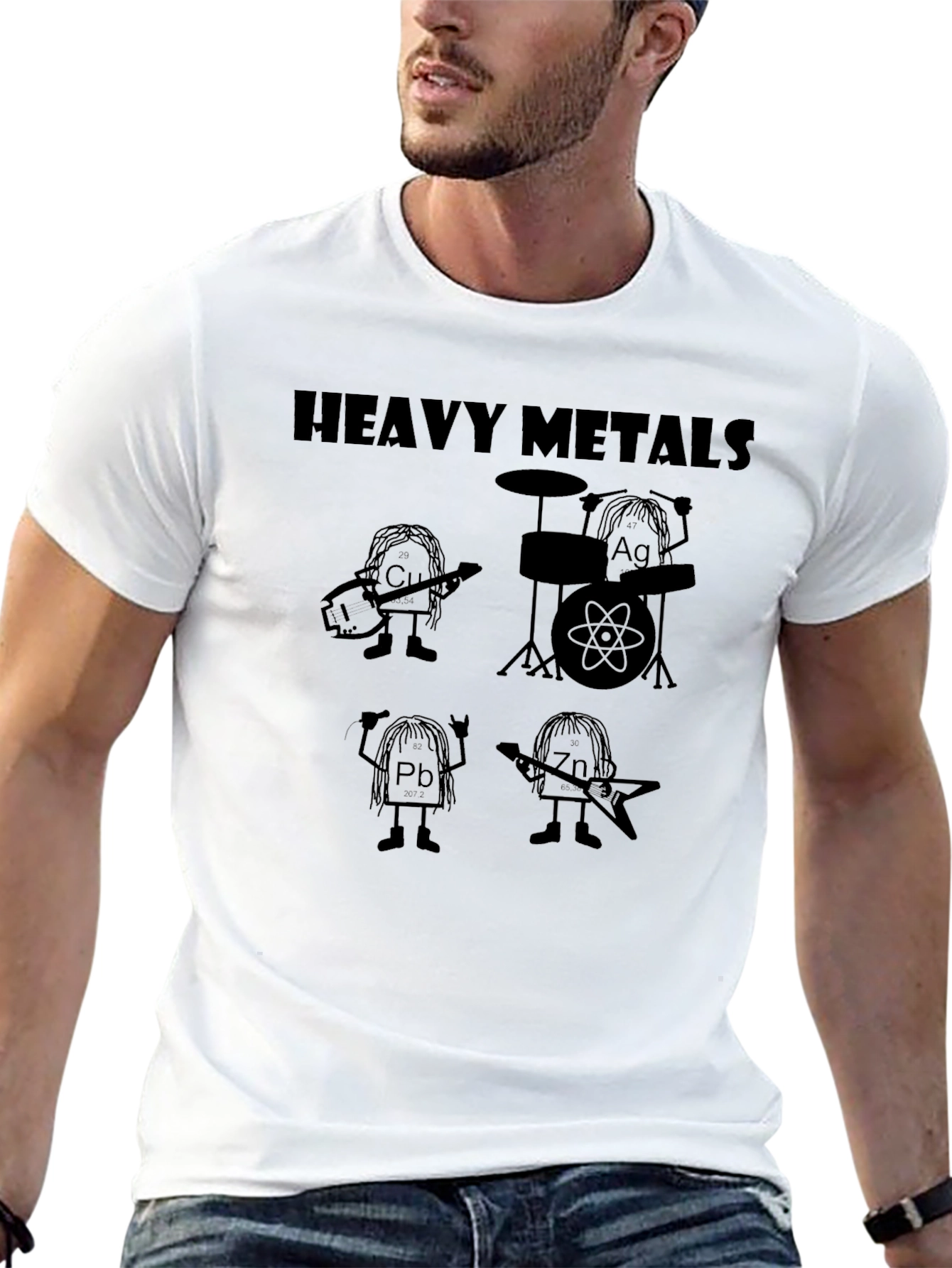 Heavy Metals Chemistry Pun Graphic T-Shirt