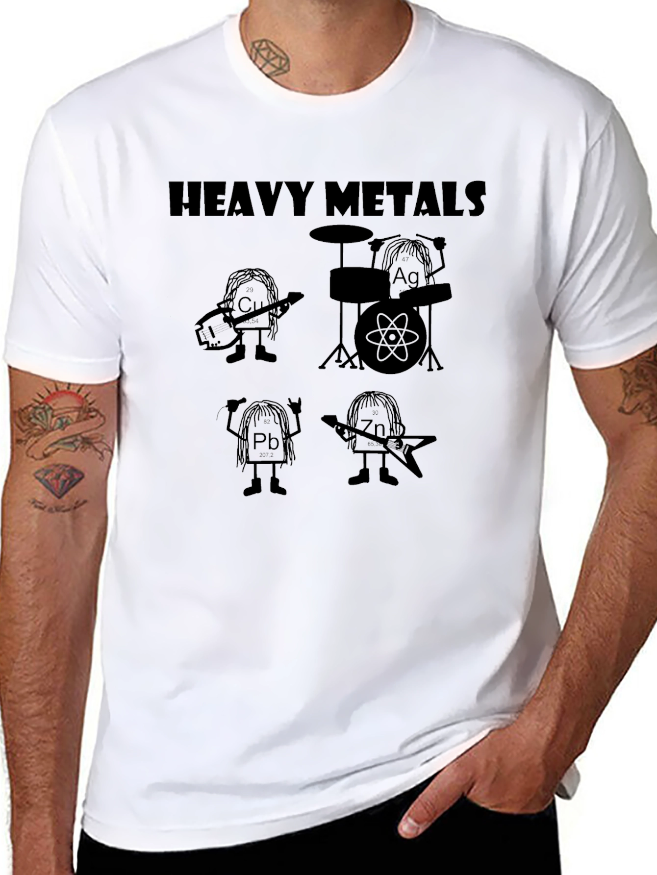 Heavy Metals Chemistry Pun Graphic T-Shirt
