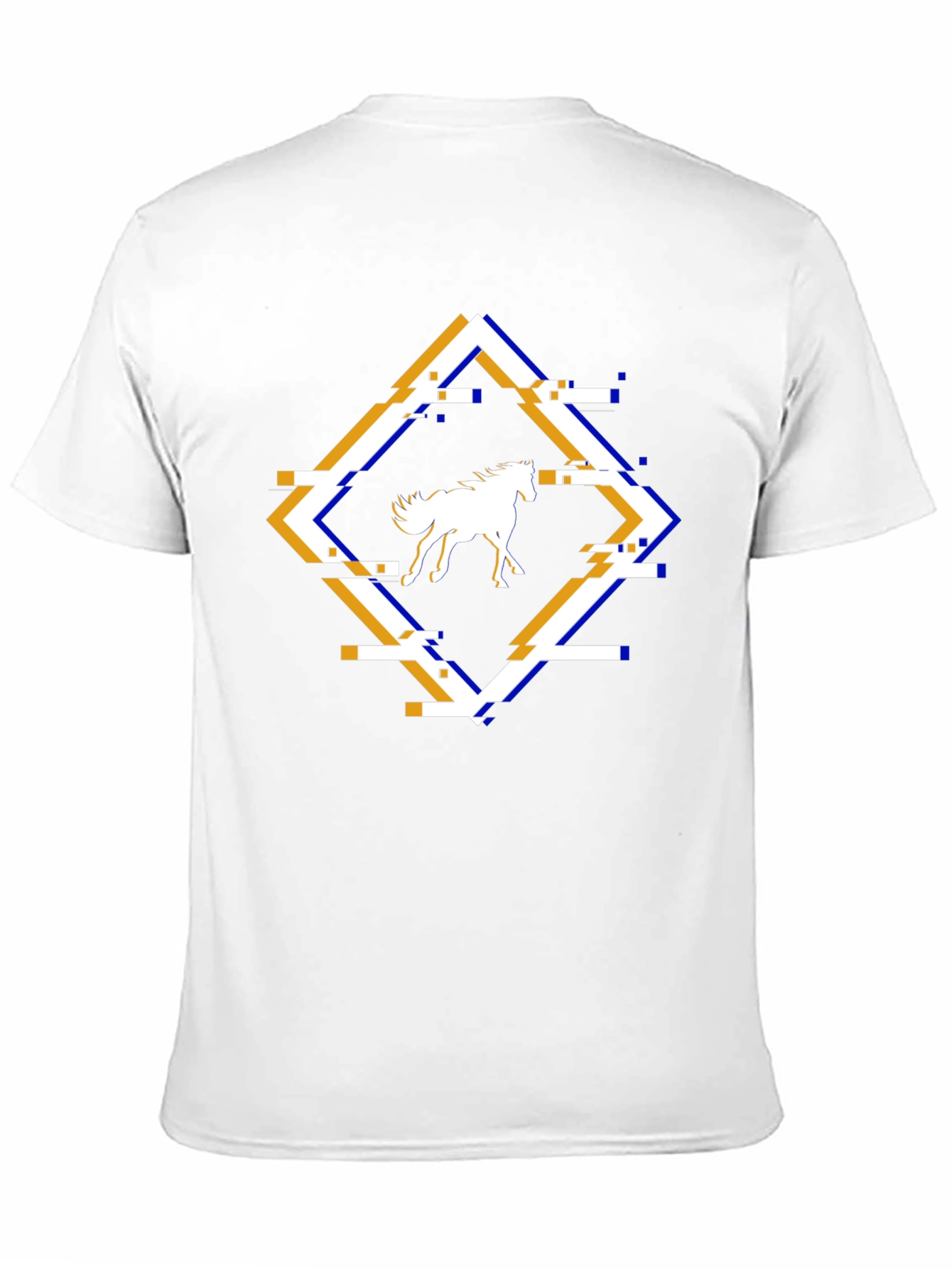Horse Glitch Graphic Tee - Cool Mens T-Shirt