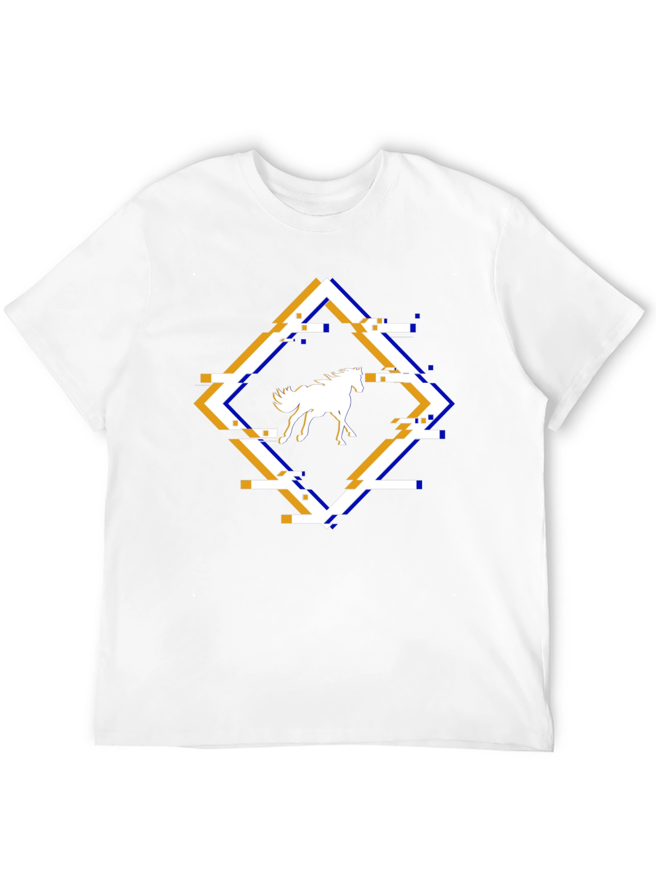Horse Glitch Graphic Tee - Cool Mens T-Shirt