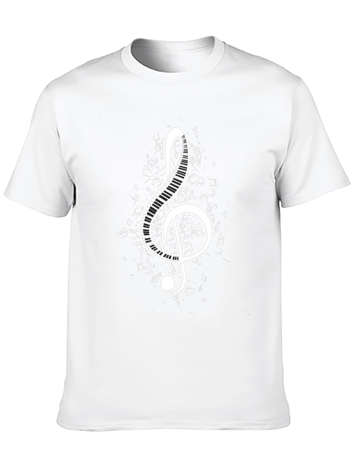Musical Treble Clef T-Shirt - Black Cotton Tee