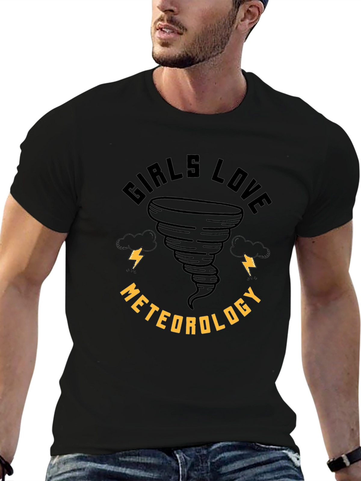 Girls Love Meteorology T-Shirt - Tornado Design