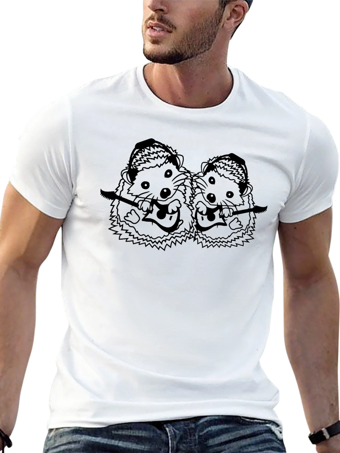Hedgehog Guitarist Graphic Tee - Rock On!