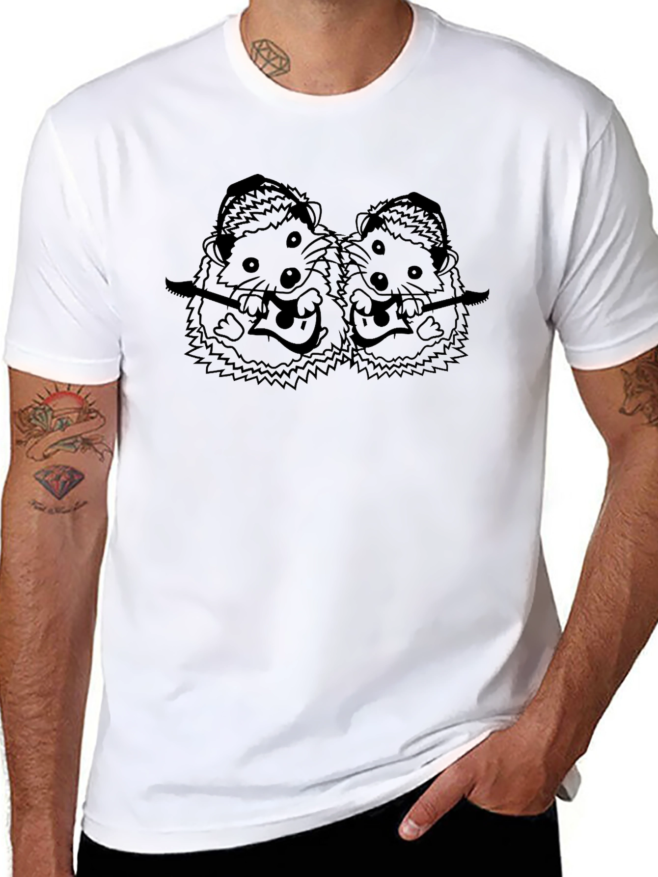 Hedgehog Guitarist Graphic Tee - Rock On!