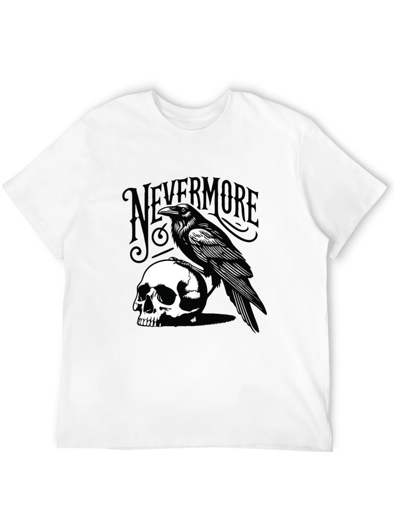Raven & Skull Graphic Tee - Nevermore T-Shirt