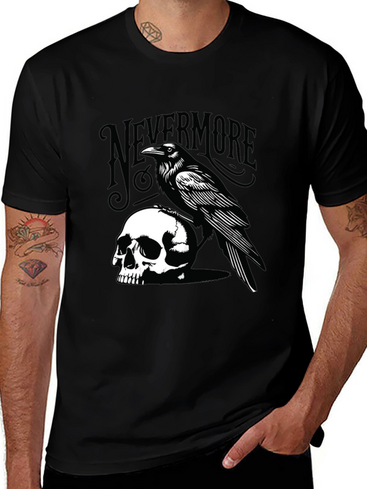 Raven & Skull Graphic Tee - Nevermore T-Shirt