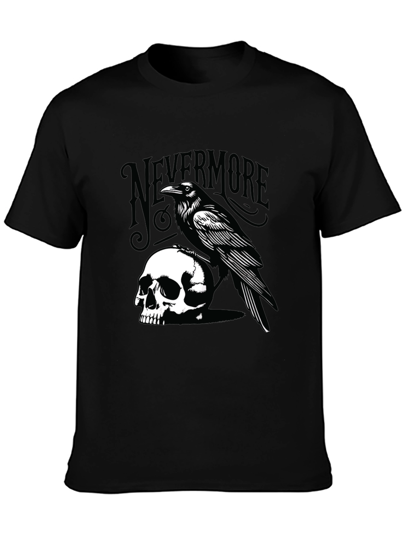 Raven & Skull Graphic Tee - Nevermore T-Shirt