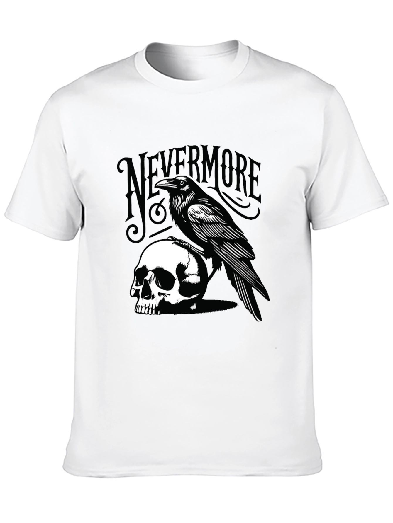 Raven & Skull Graphic Tee - Nevermore T-Shirt