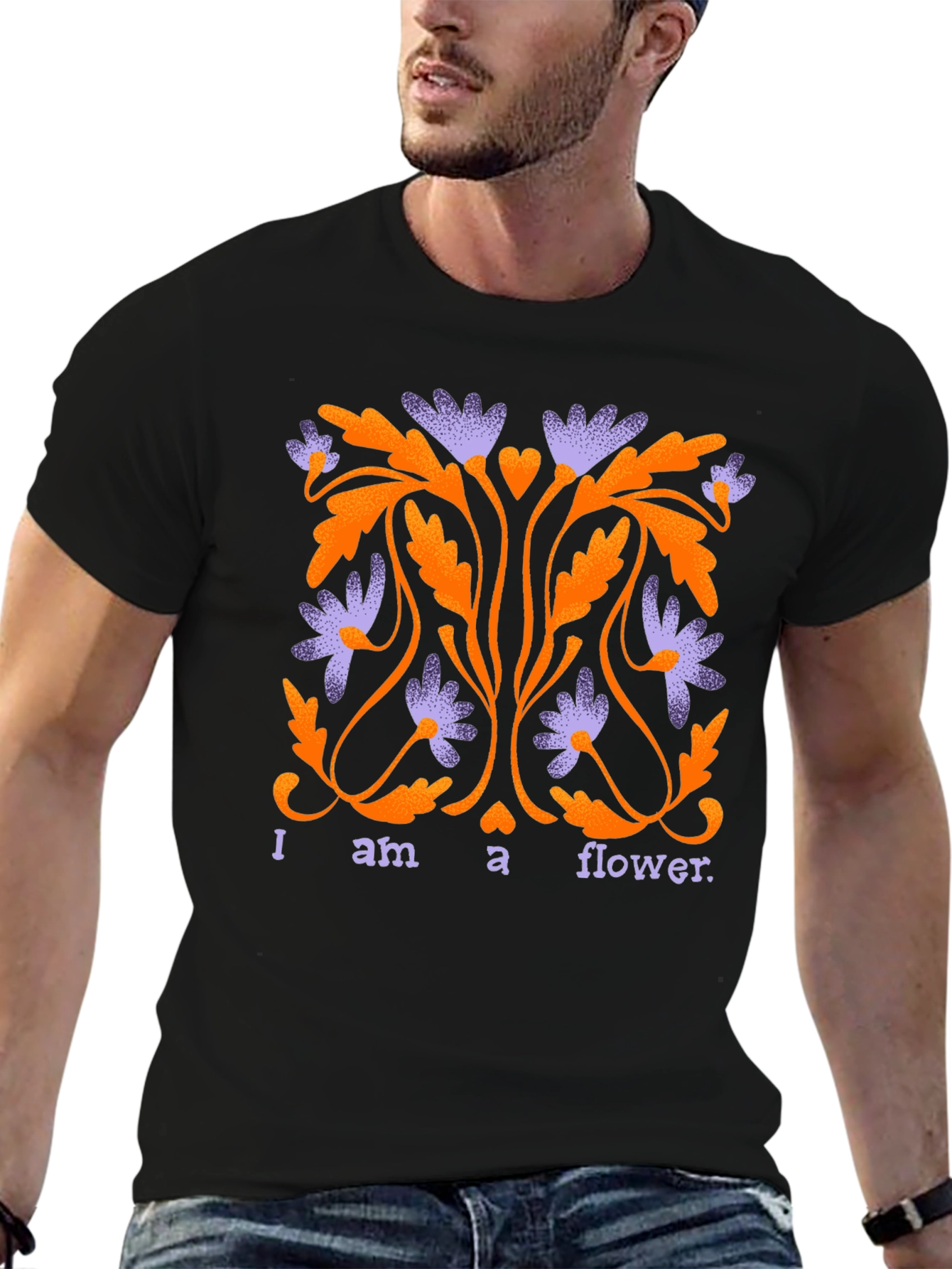 I am a Flower Graphic Tee - Trendy Print