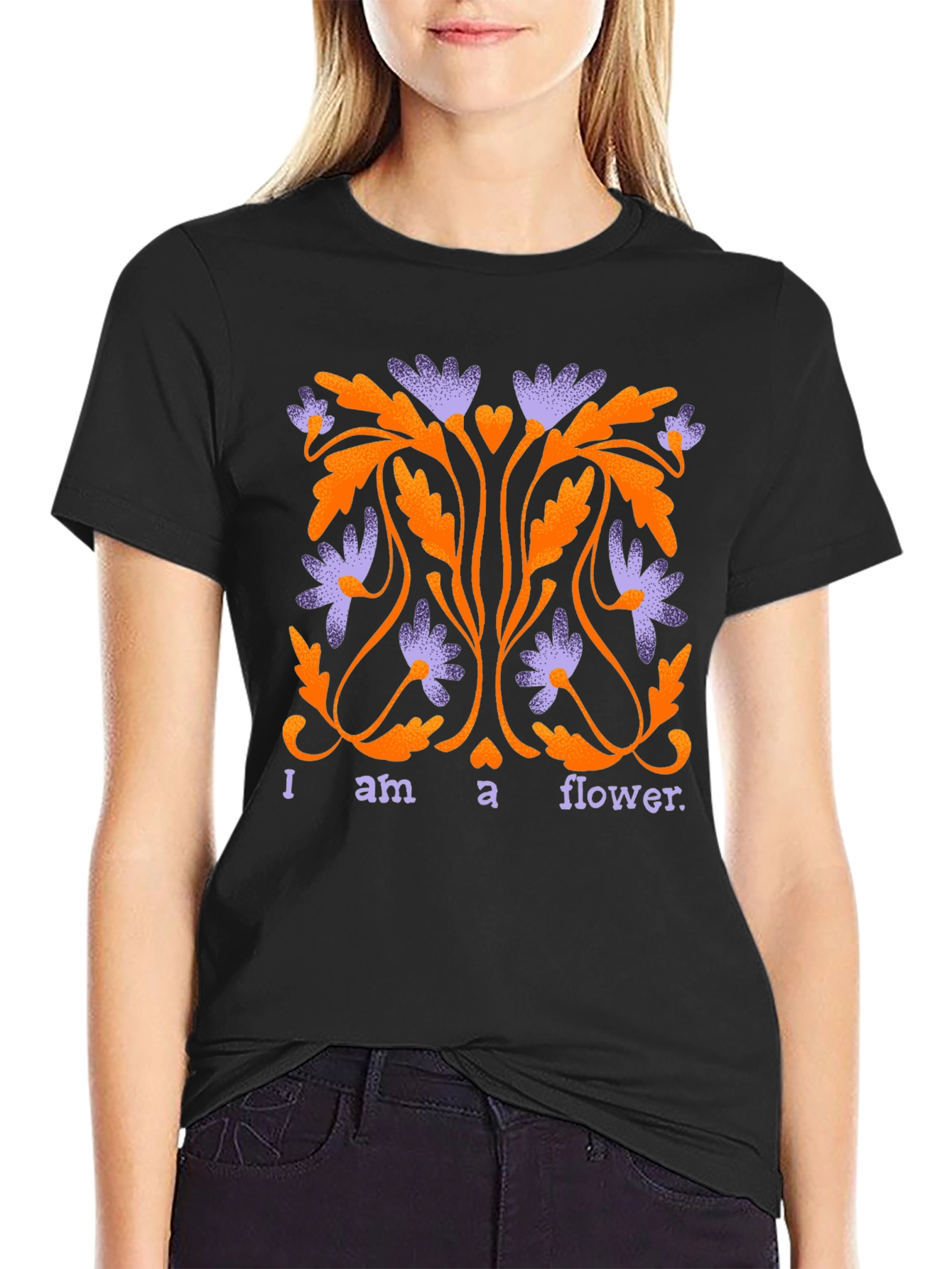 I am a Flower Graphic Tee - Trendy Print