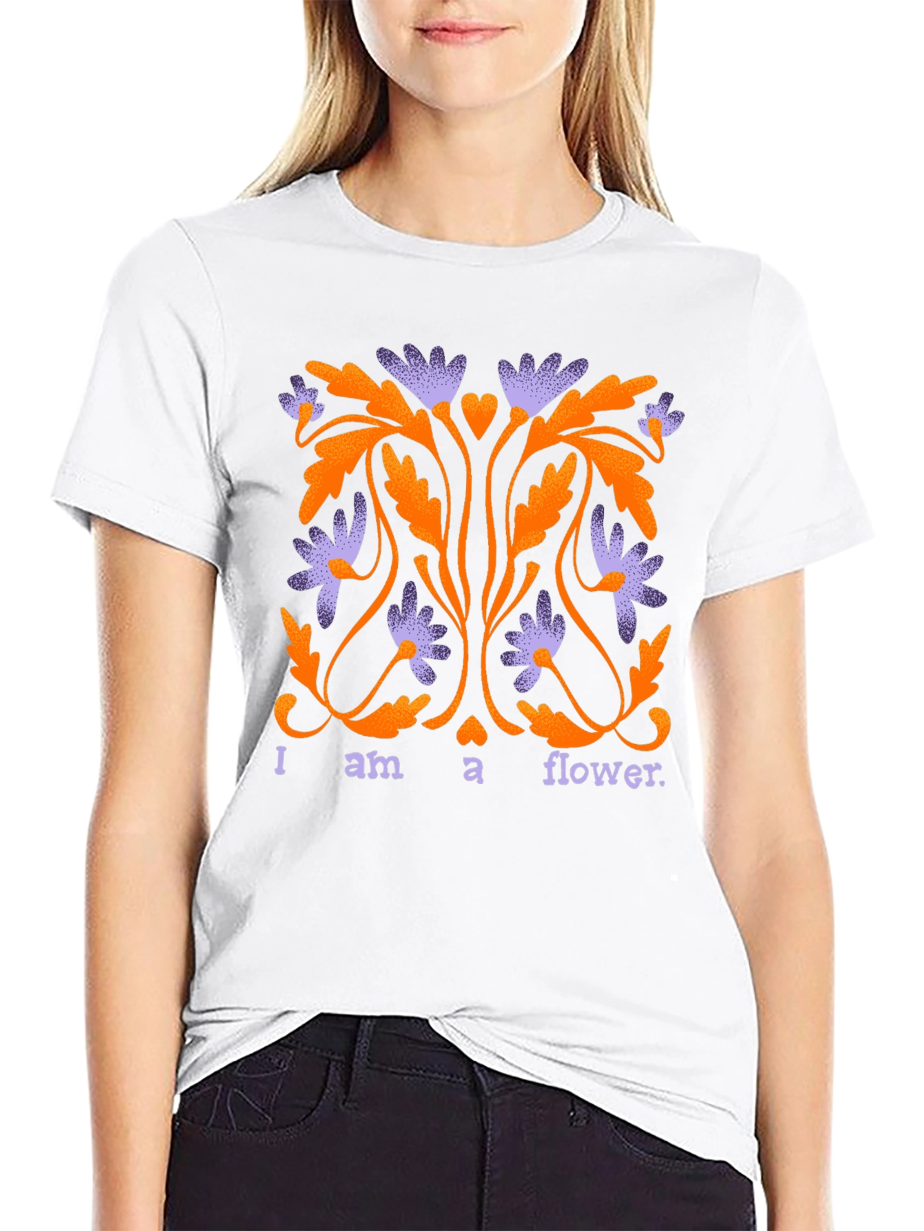 I am a Flower Graphic Tee - Trendy Print