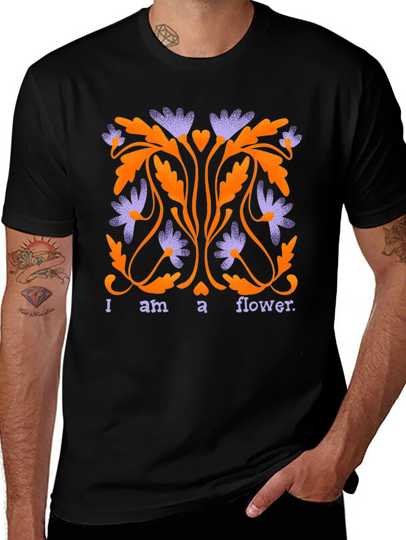 I am a Flower Graphic Tee - Trendy Print