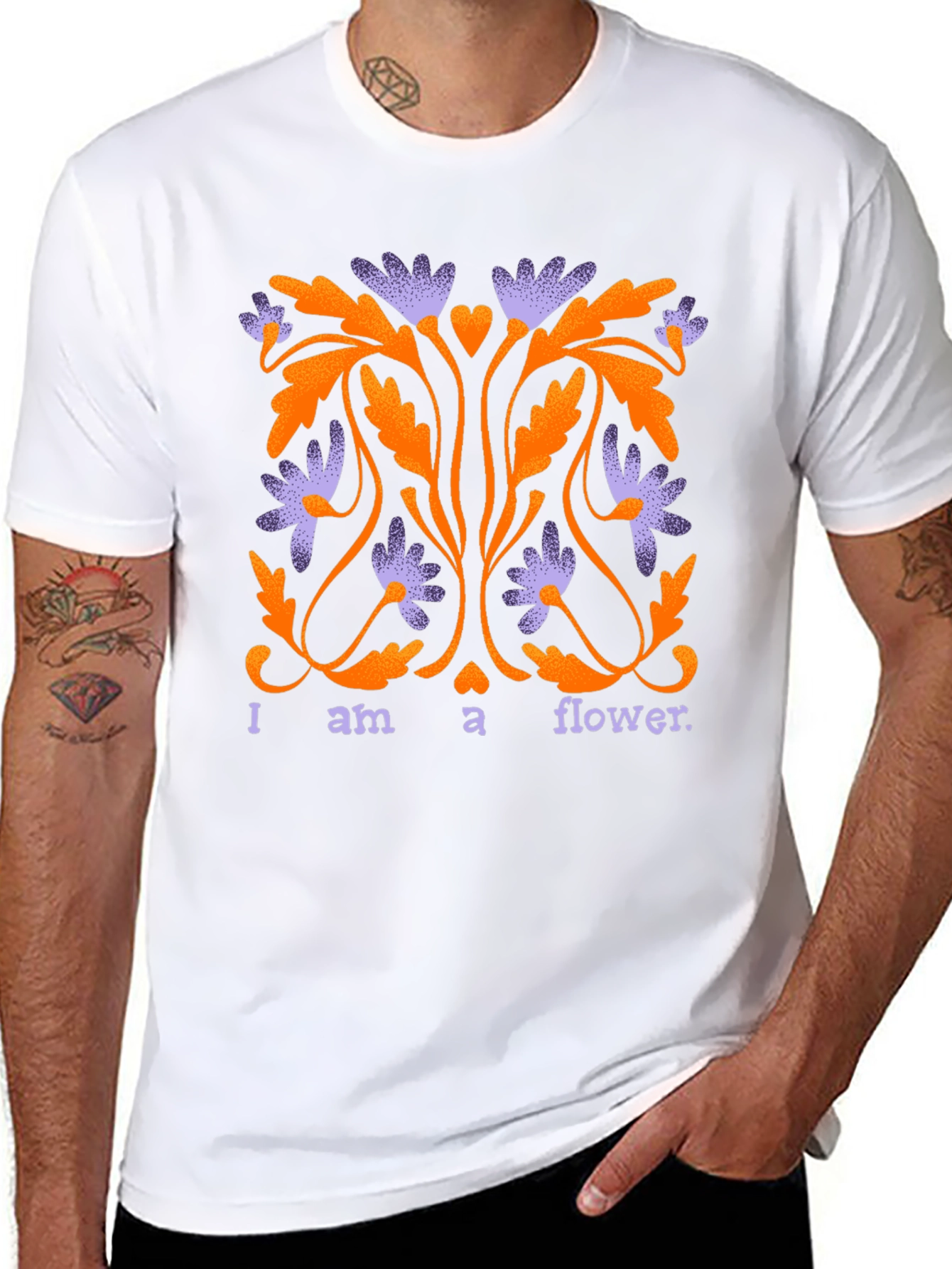 I am a Flower Graphic Tee - Trendy Print