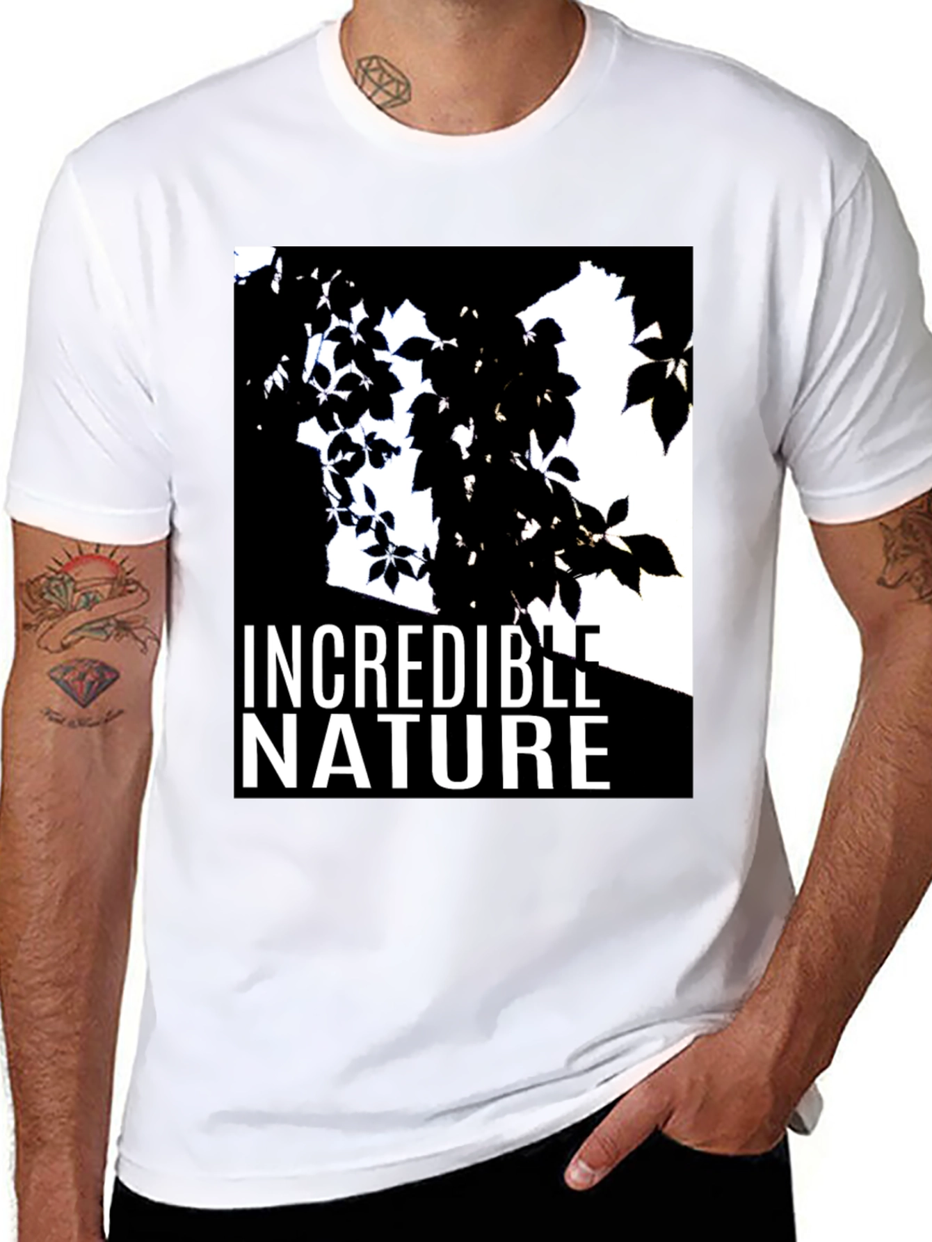 Incredible Nature Graphic T-Shirt - Black Cotton Tee