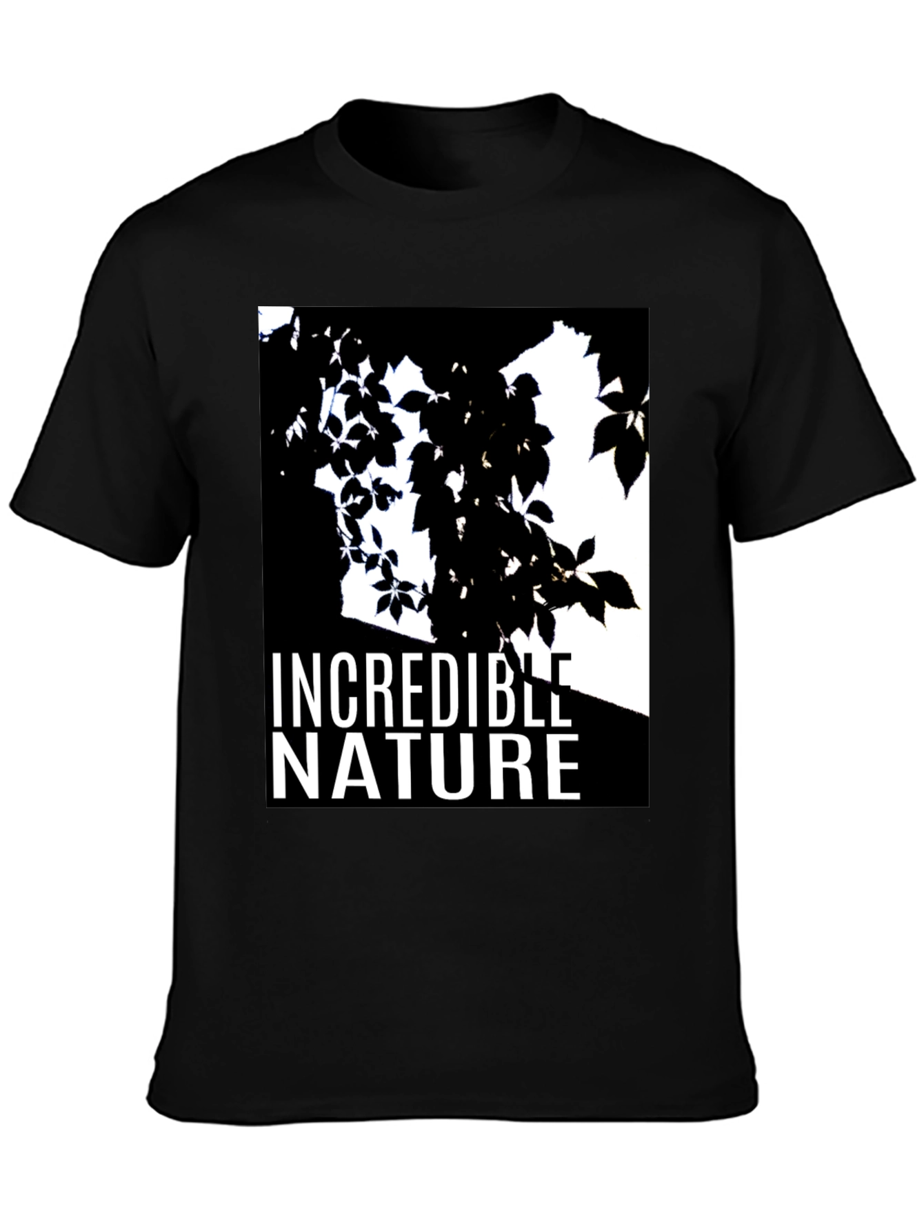Incredible Nature Graphic T-Shirt - Black Cotton Tee